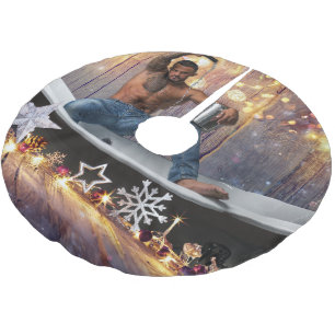 Kerstglady Joe Silver Gold sterren licht nat Kerstboom Rok