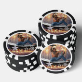 Kerstglady Joe Silver Gold sterren licht nat Poker Chips (Opstapeling)