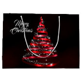 Kerstglanzende rode lintboom Sparkle Black Groot Cadeauzakje (Achterkant)