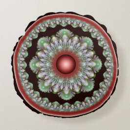 kerstglanzende versiering rond kussen