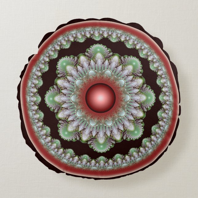 kerstglanzende versiering rond kussen (Voorkant)