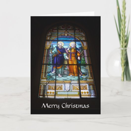kerstglas feestdagen kaart (Voorkant)