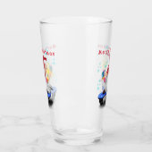 Kerstglas Gift Skater Gnome met cadeaus Glas (Links)