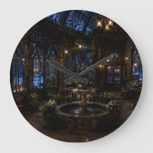 Kerstglas Hal Fontein Wandklok