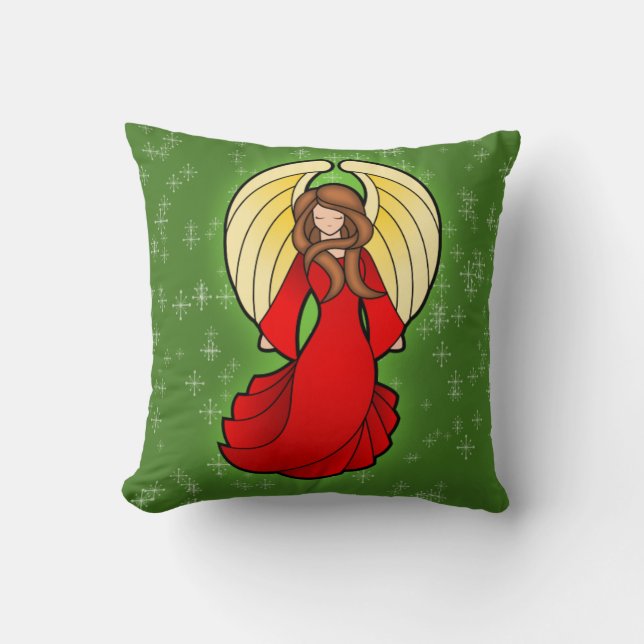 kerstGlas in lood Angel Kussen (Voorkant)