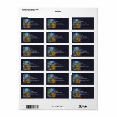 kerstGlas in lood Waterverf Etiket (Full Sheet)