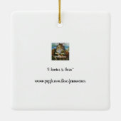 kerstGlas in lood Waterverf Keramisch Ornament (Achterkant)