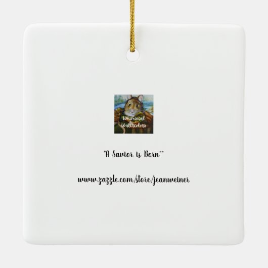 kerstGlas in lood Waterverf Keramisch Ornament (Achterkant)