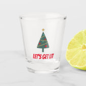 kerstglas - Laten we weg gaan Shot Glas (Voorkant)