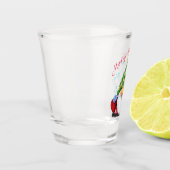 kerstglas met cadeau shot glas (Links)