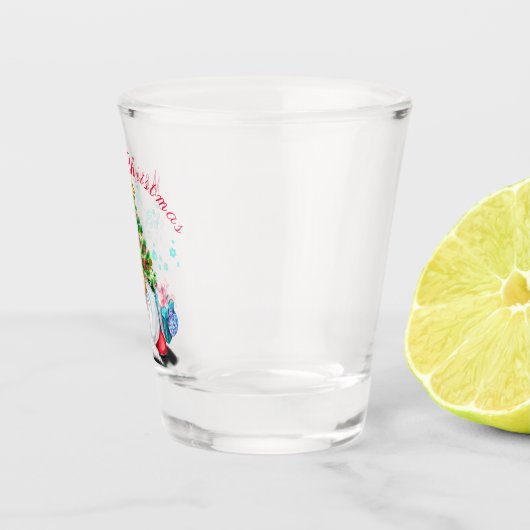 kerstglas met cadeau shot glas (Rechts)