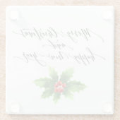 kerstglas Onderzetter Glazen Onderzetter (Achterkant)