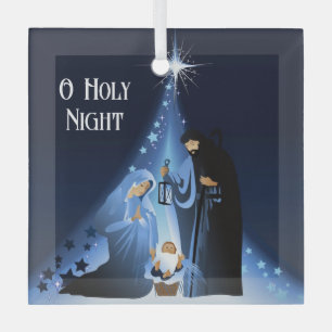 kerstglas Ornament-Manger Scene Glass Orn Glas Ornament