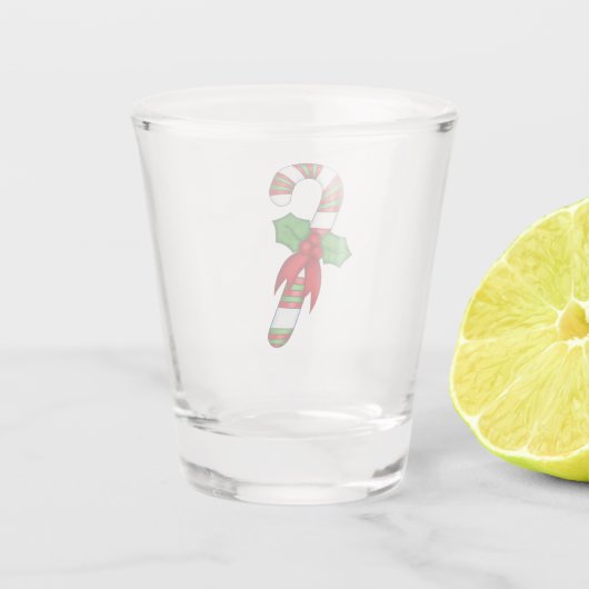 kerstglas: snoepriet shot glas (Achterkant)