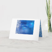 Kerstglimlachend Snowman Blue en White Feestdagen Kaart (Achterkant)