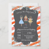 Kerstglitter Birthday Invite Nutkraker Kaart (Voorkant)