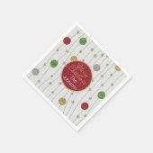 Kerstglitter Kleurrijke Ornamenten Servet (Hoek)