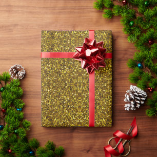 Kerstglitter met gouden glans cadeaupapier