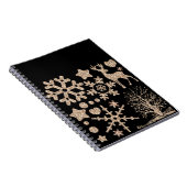 Kerstglitter shinesequine-elementen sterrenhart notitieboek (Rechterzijde)