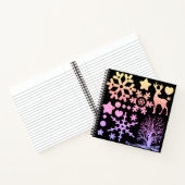 Kerstglitter shinesequine-elementen sterrenhart notitieboek (Binnen)