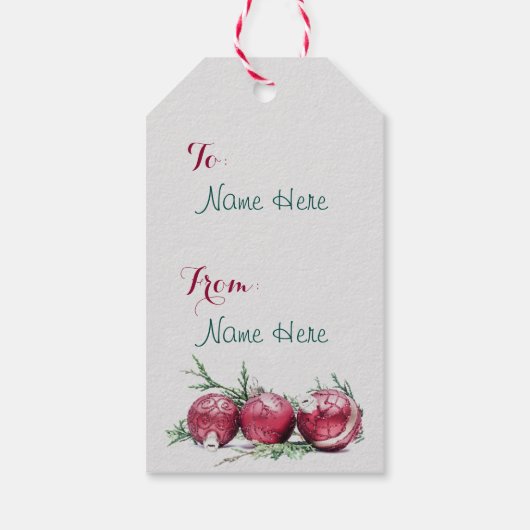 Kerstglitter-sierolie Cadeaulabel (Achterkant)