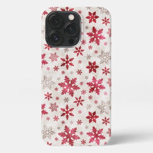 Kerstglitter Snowflakes Alle opties iPhone 13 iPhone Hoesje (Achterkant)