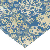 Kerstglitter-Snowflakes-blauw/goud Lange Tafelloper (Hoek)