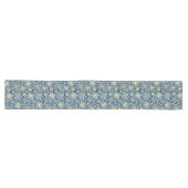Kerstglitter-Snowflakes-blauw/goud Lange Tafelloper (Horizontaal)