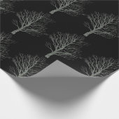 Kerstglitterboom zwart cadeaupapier (Hoek)