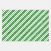 kerstglitterstrips en pooldots set van 3 inpakpapier vel (Voorkant 3)