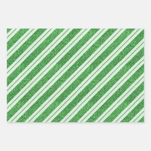 kerstglitterstrips en pooldots set van 3 inpakpapier vel (Voorkant 3)