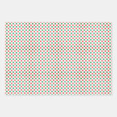 kerstglitterstrips en pooldots set van 3 inpakpapier vel (Voorkant 2)