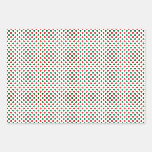 kerstglitterstrips en pooldots set van 3 inpakpapier vel (Voorkant 2)