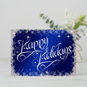 Kerstglitz Folie Uitnodiging (Staand Voorkant)