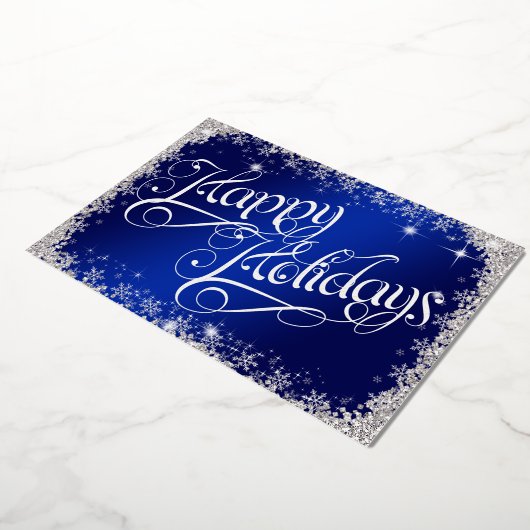 Kerstglitz Folie Uitnodiging (Gedraaid)