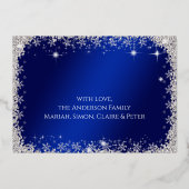 Kerstglitz Folie Uitnodiging (Achterkant)