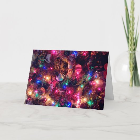 'kerstgloed'-feestkaart - leeg feestdagen kaart (Voorkant)