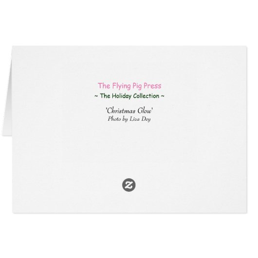 'Kerstgloed'-feestkaart - Schoonheid en Magie (Achterkant Horizontaal)