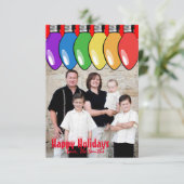 Kerstgloeilamp Fotokaart Kaart (Staand voorkant)