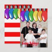 Kerstgloeilamp Fotokaart Kaart (Voorkant / Achterkant)