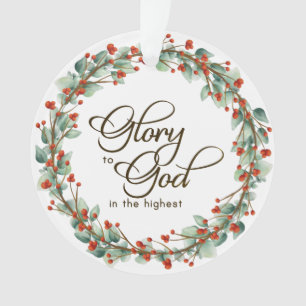 kerstglorie voor God Bijbelse Verse Ornament