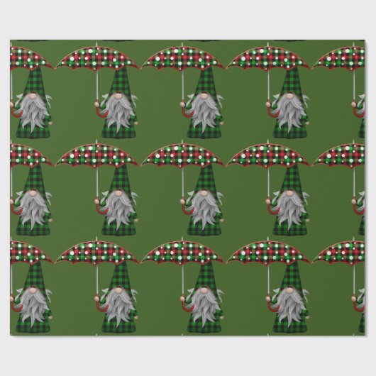 Kerstgnome Buffalo Pset Cadeaupapier (Vlak)