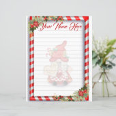 Kerstgnome Lined (Staand voorkant)