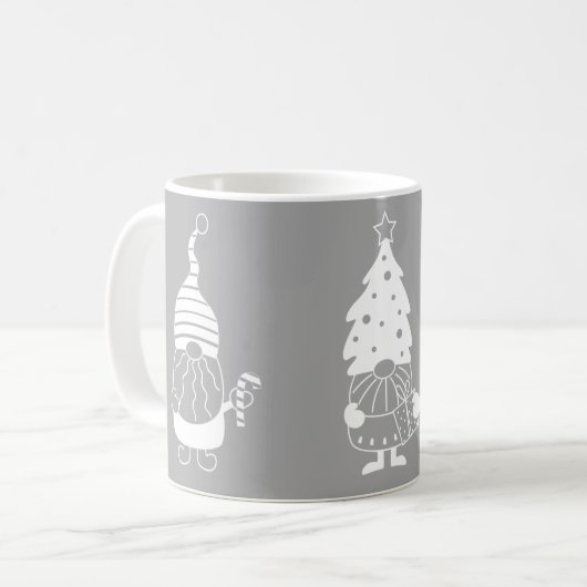 Kerstgnome modern scandi-decor koffiemok (Voorkant links)