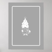 Kerstgnome modern scandi-decor poster (Voorkant)