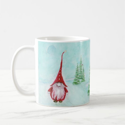 Kerstgnome Whimsical Koffiemok (Links)