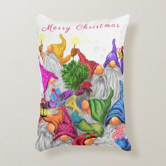 Kerstgnomen Accent Pillow Gift Kussen (Voorkant(Verticaal))