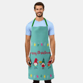 Kerstgnomen Apron Schort (Gedragen)