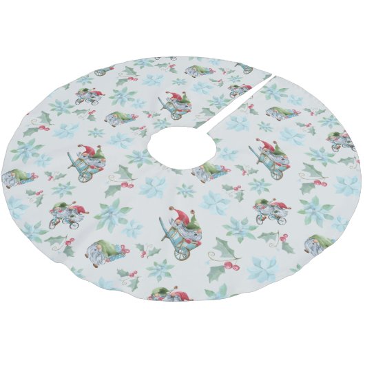 Kerstgnomen bij het spelen kerstboom rok (Gekanteld)