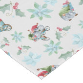 Kerstgnomen bij het spelen korte tafelloper (Hoek)